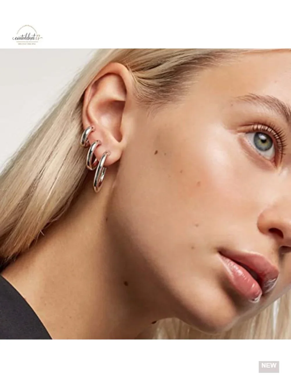 4mm Thick Gold Chunky Hoop Earrings Sterling Silver Post Hollow Tube
